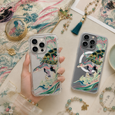 Japanese Sea Turtle Art iPhone Case , Samsung Case, Oriental Ocean Fantasy Phone Cover, MagSafe Case