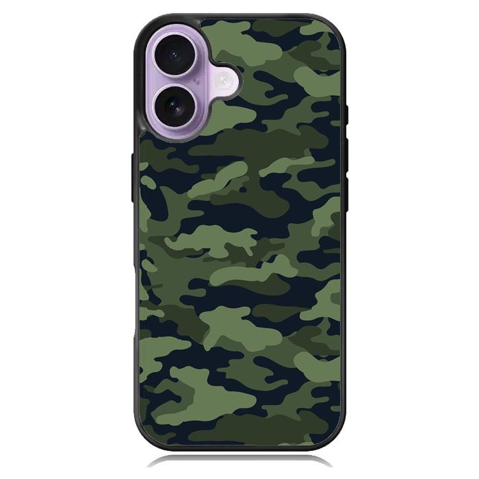 Green Camouflage iPhone 16 Case DC0741