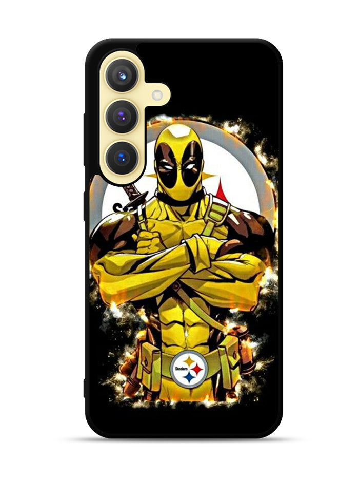 Pittsburgh Steelers Deadpool Samsung Galaxy S24 Plus 5G , Samsung Galaxy S24+ 5G Case