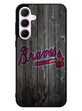 atlanta braves wood Samsung Galaxy A35 5G Case