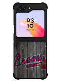 atlanta braves wood Samsung Galaxy Z Flip 5 5G 2023 Case