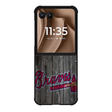 atlanta braves wood Motorola Moto RAZR Plus 2025 Case