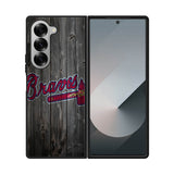 atlanta braves wood Samsung Galaxy Z Fold 7 5G Case