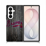 atlanta braves wood Samsung Galaxy Z Fold 8 Ultra Case
