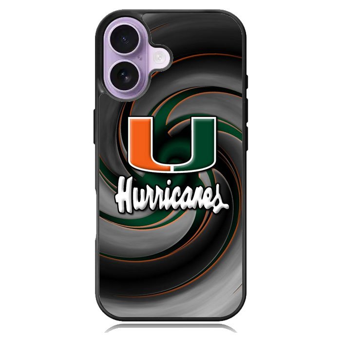 Miami Hurricanes XiPhone 16 Plus Case DC1141