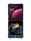 michigan wolverines helmet Motorola Moto Razr Plus 2023 , Moto Razr+ 2023 Case