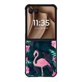 Flamingo And Flowers Motorola Moto RAZR Plus 2025 Case