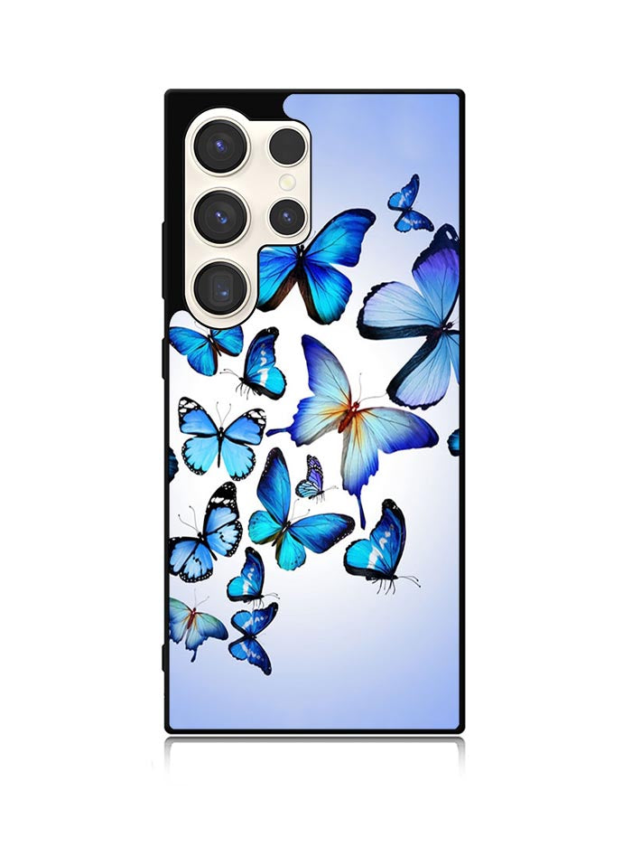 Beautiful Blue Butterfly Samsung Galaxy S25 Ultra 5G Case