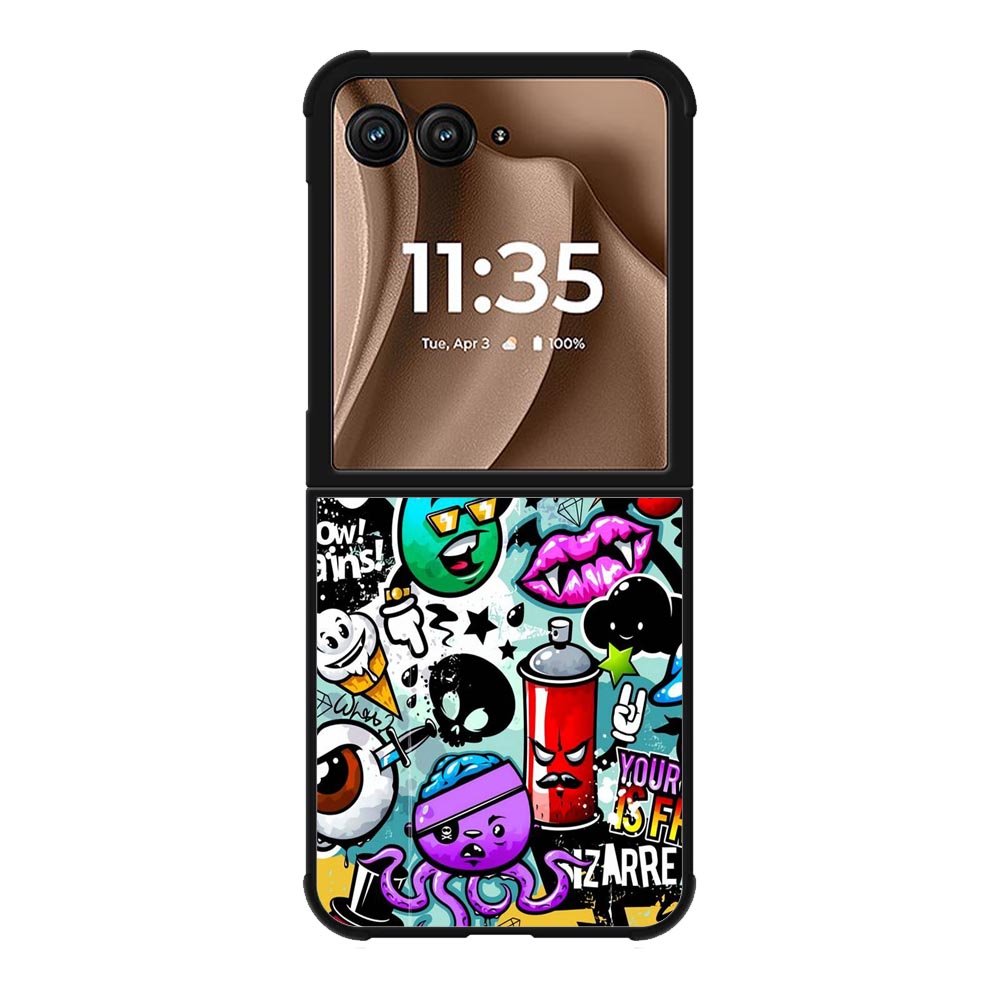 Cartoon Graffiti Motorola Moto RAZR Plus 2025 Case
