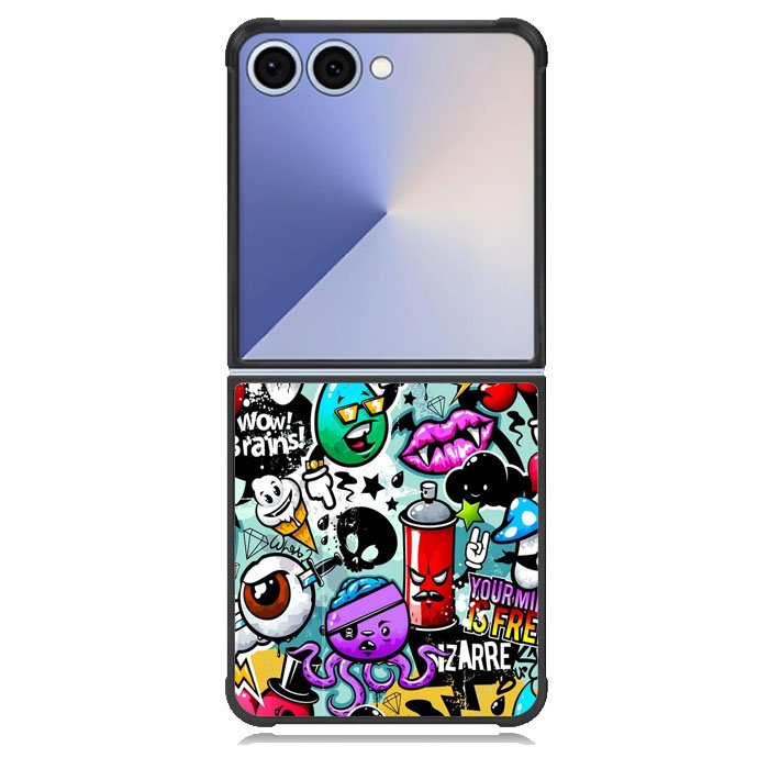 Cartoon Graffiti Samsung Galaxy Z Flip 7 Case DC0293