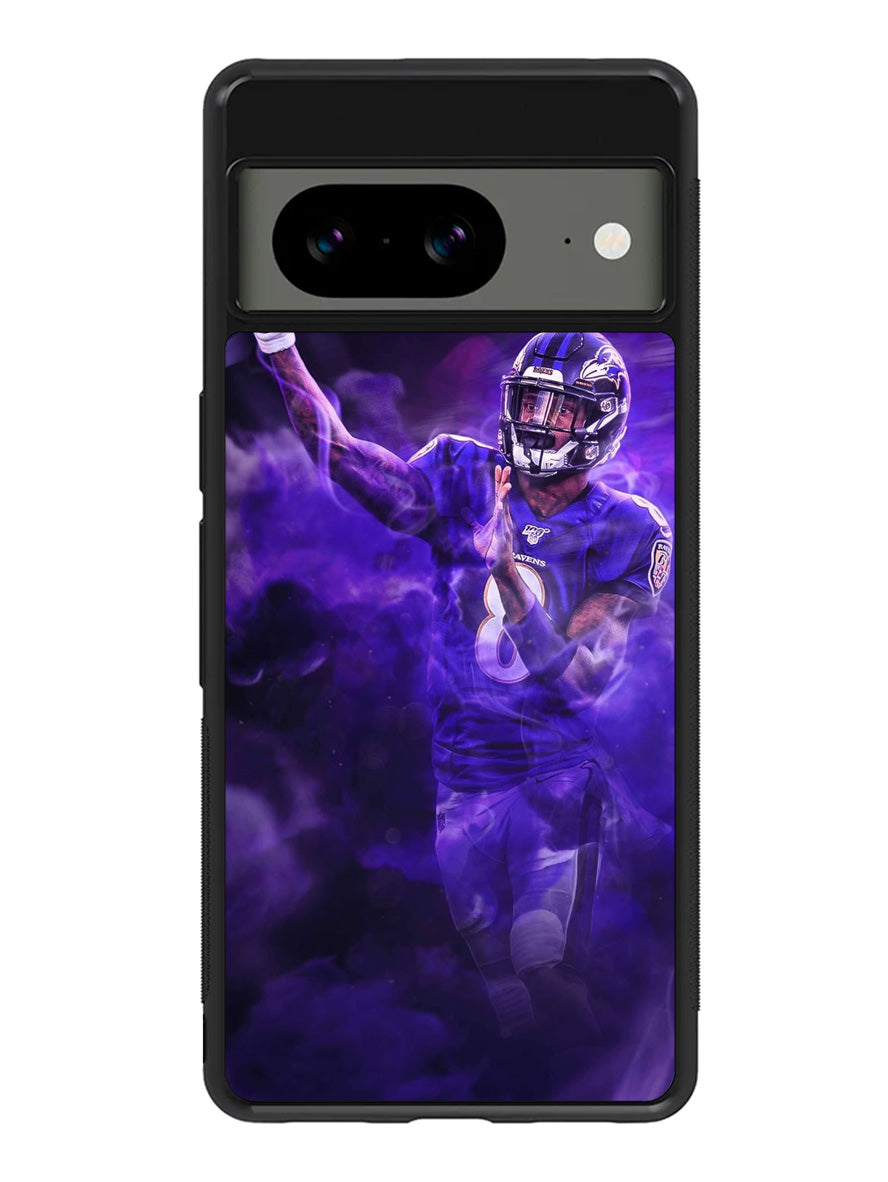 Lamar Jackson Smoke Google Pixel 8 Case