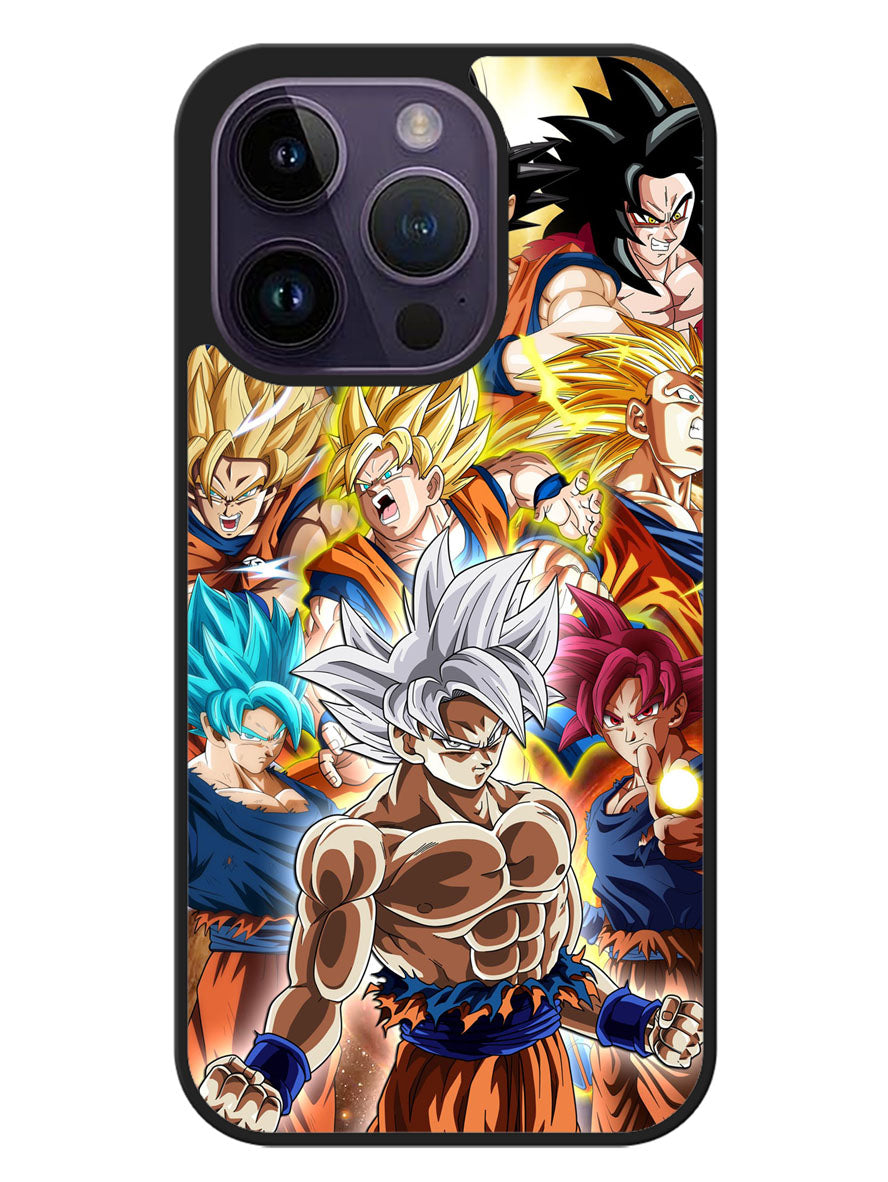 Goku transformations iPhone 14 Pro Case