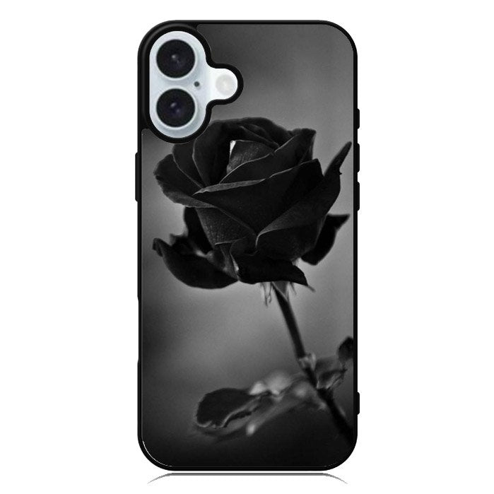 Black Rose iPhone 16 Plus Case