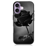 Black Rose iPhone 16 Case DC0196