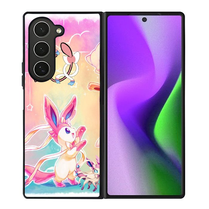 Pokemon Sylveon And Mew Samsung Galaxy Z Fold 6 Case