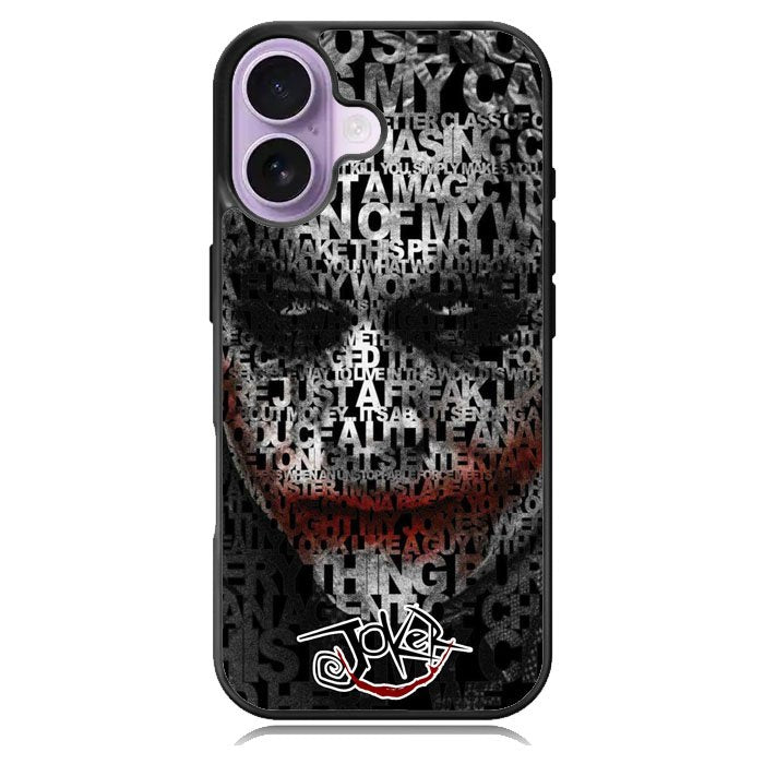 Joker Typography Quotes iPhone 16 Case DC0946