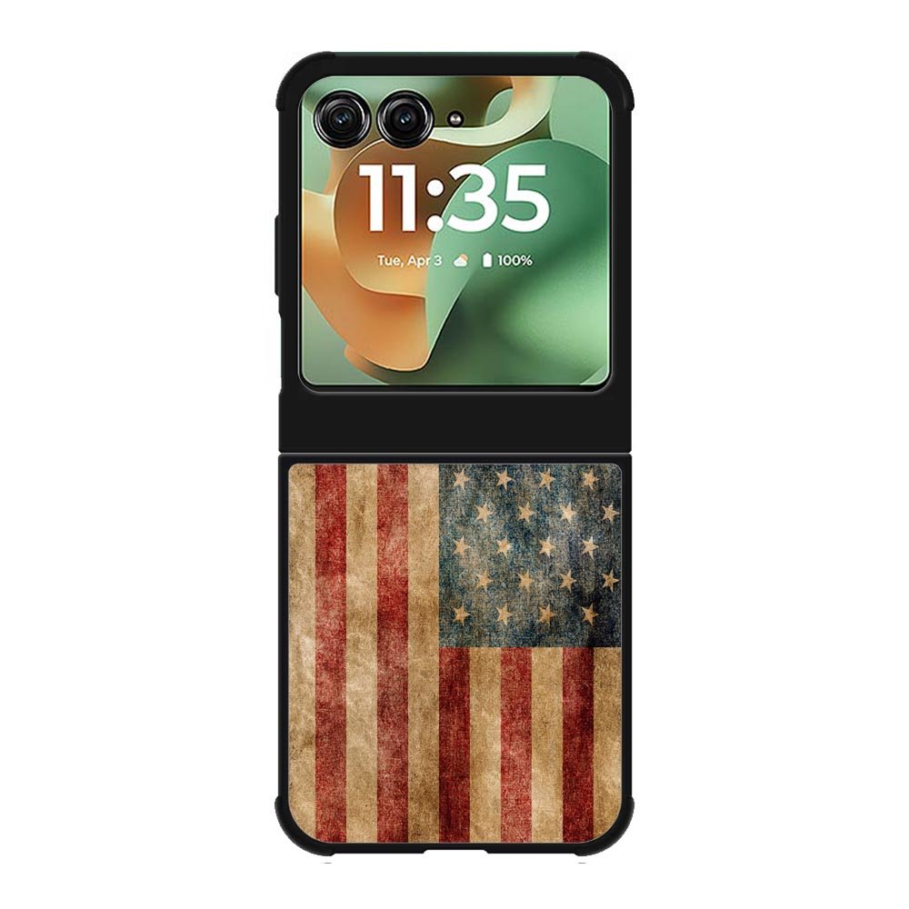 Vintage American Flag Motorola Moto RAZR 2025 Case