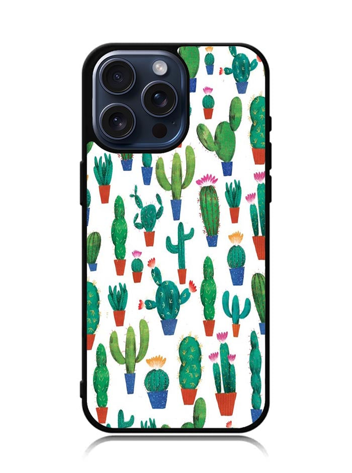 New Cactus Pattern iPhone 15 Pro Max Case