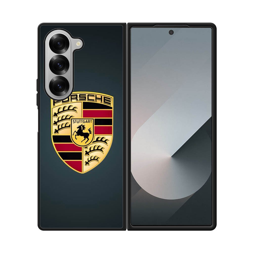 Porsche Logo Wallpaper Samsung Galaxy Z Fold 7 5G Case