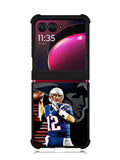 New England Patriots Tom Brady Motorola Moto Razr Plus 2023 , Moto Razr+ 2023 Case