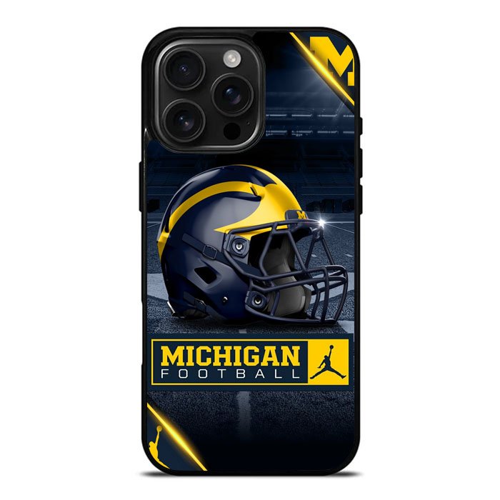Michigan Wolverines Helmet iPhone 16 Pro Max Case DC1152