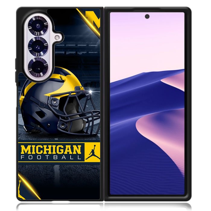 Michigan Wolverines Helmet Samsung Galaxy Z Fold 7 Case DC1152