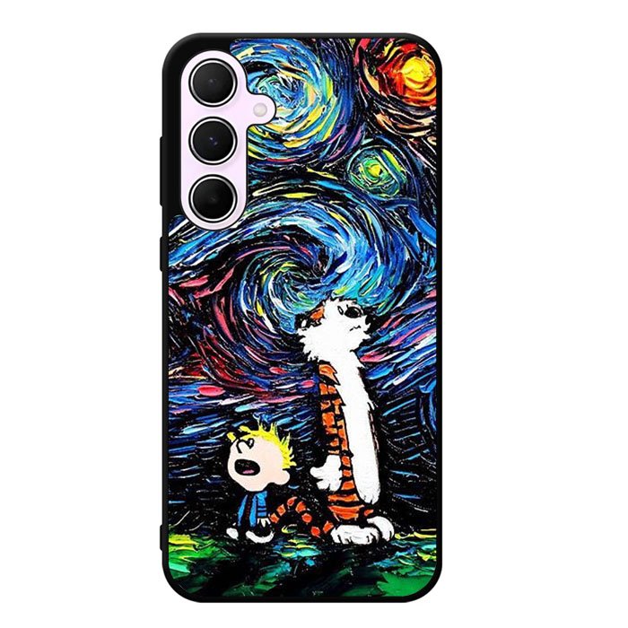 Calvin And Hobbes Art Starry Night Samsung Galaxy A35 5G Case DC0281