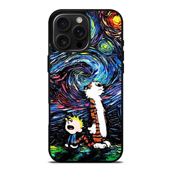Calvin And Hobbes Art Starry Night iPhone 16 Pro Case DC0281