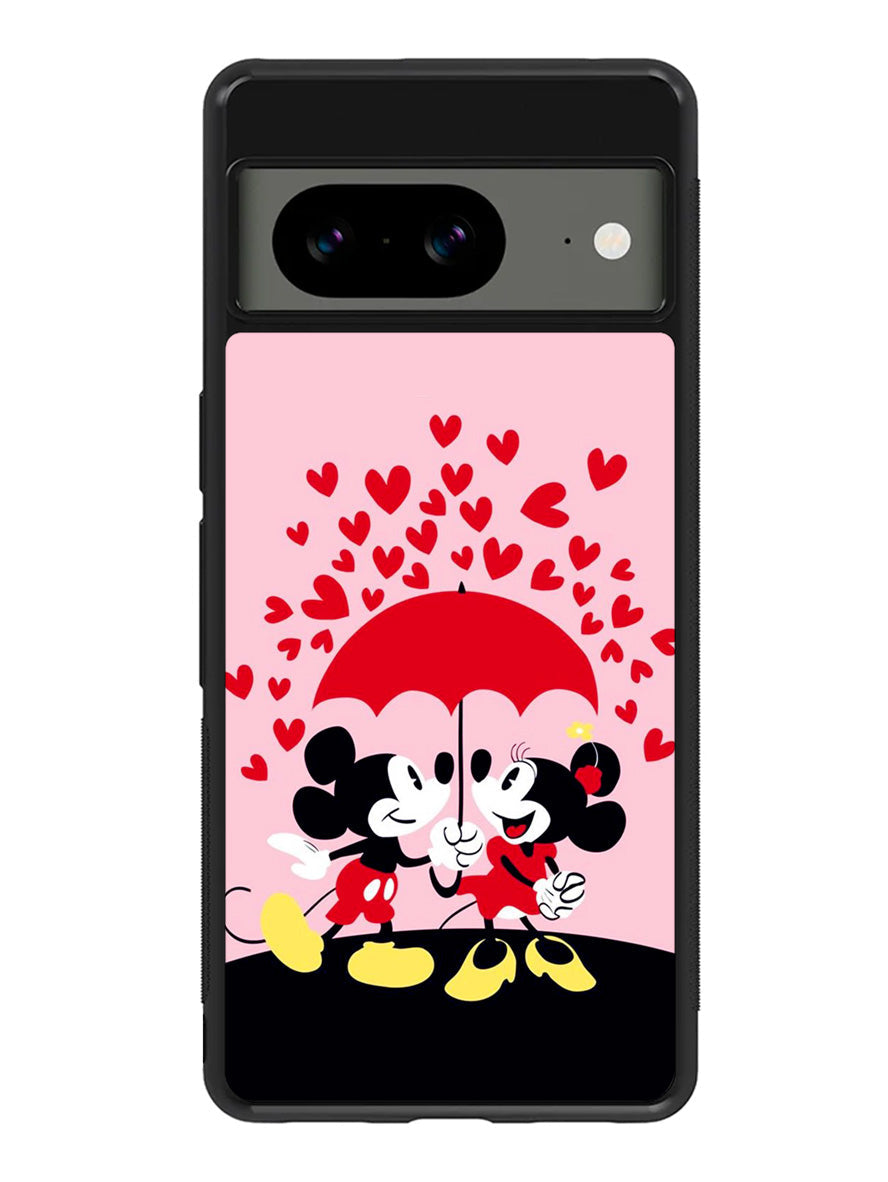 Mickey And Minnie Mouse Rain Love Google Pixel 8 Case