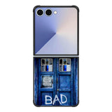 Doctor Who TARDIS Bad Wolf Blue Samsung Galaxy Z Flip 7 5G Case