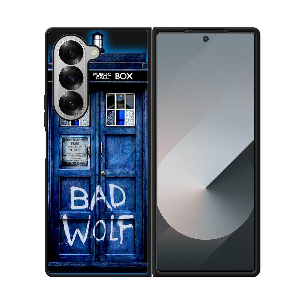 Doctor Who TARDIS Bad Wolf Blue Samsung Galaxy Z Fold 7 5G Case