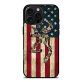 Browning Deer Real Tree Camo Usa Flag iPhone 16 Pro Max Case DC0245