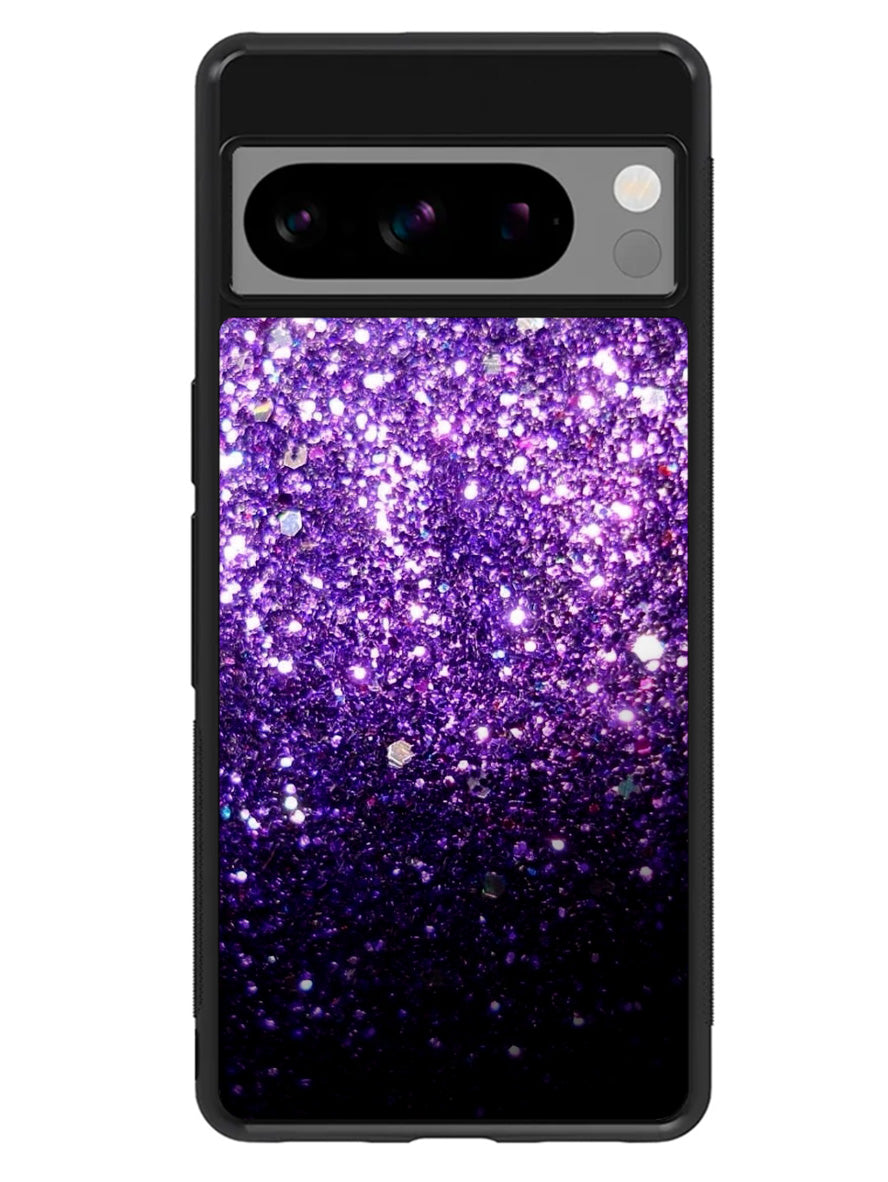 Purple Sparkling Glitter Google Pixel 8 Pro Case