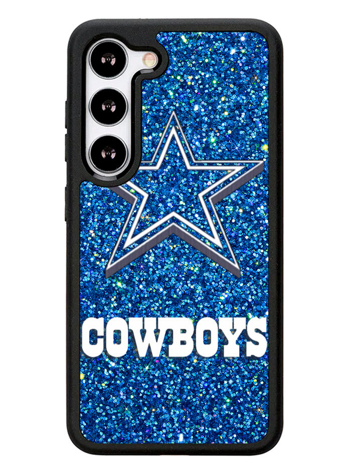 Dallas Cowboys Sparkling Glitter Samsung Galaxy S23 5G Case