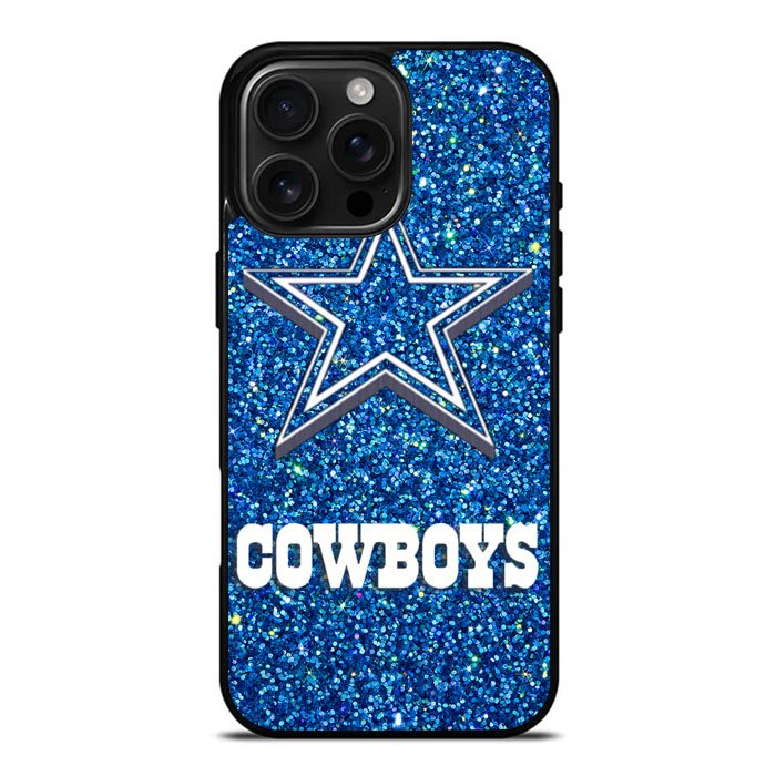 Dallas Cowboys Sparkling Glitter iPhone 16 Pro Max Case DC0440