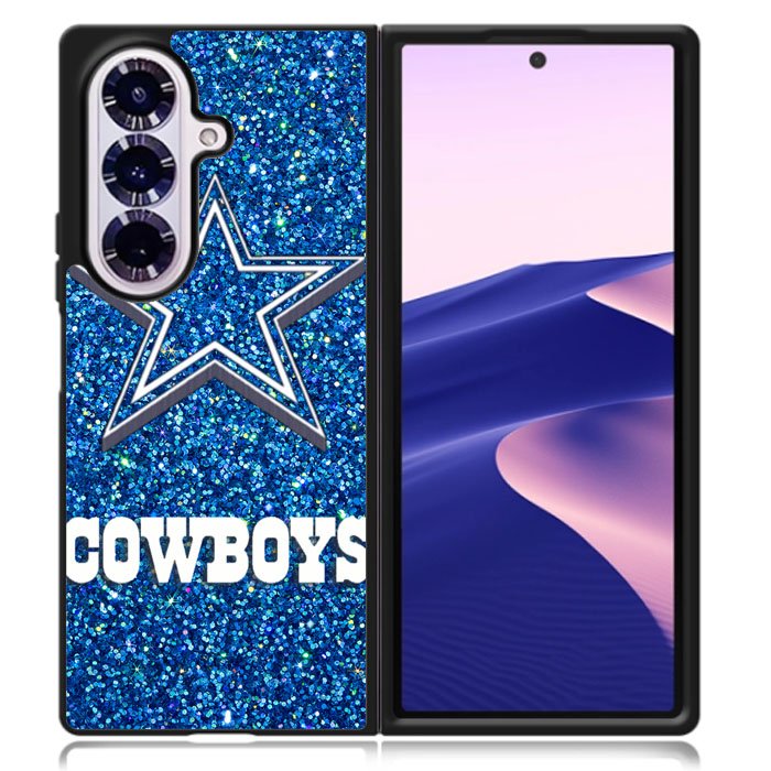 Dallas Cowboys Sparkling Glitter Samsung Galaxy Z Fold 7 Case DC0440