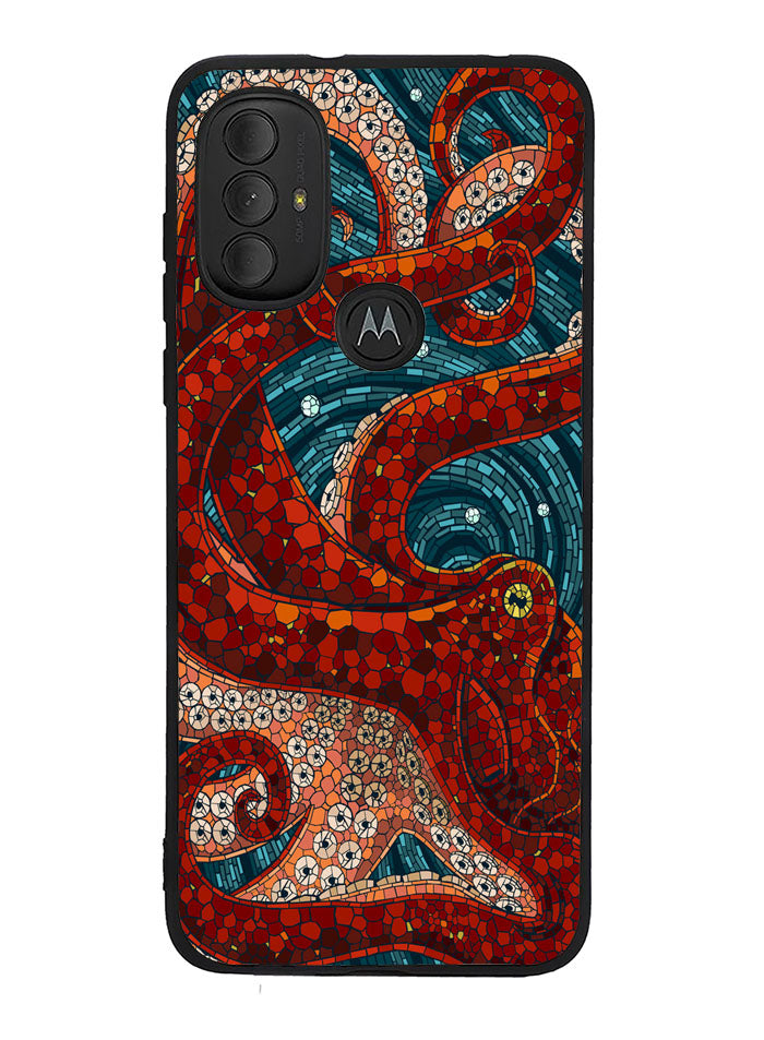 Kraken Octopus Stained Glass Motorola Moto G Pure 2021 , Moto G Power 2022 Case