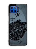 Star Wars Millenium Falcon Blue Motorola Moto One 5G Case , Moto One 5G UW Case , Moto G 5G Plus Case