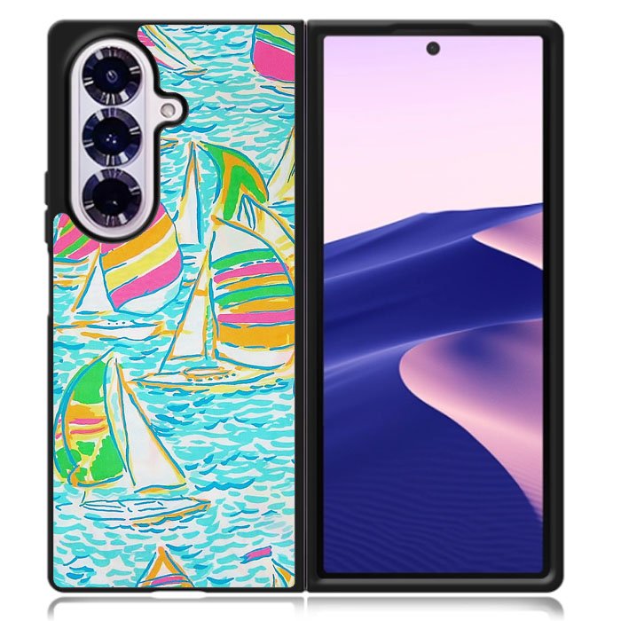 Lilly Pulitzer Sailboat Samsung Galaxy Z Fold 7 Case DC1032