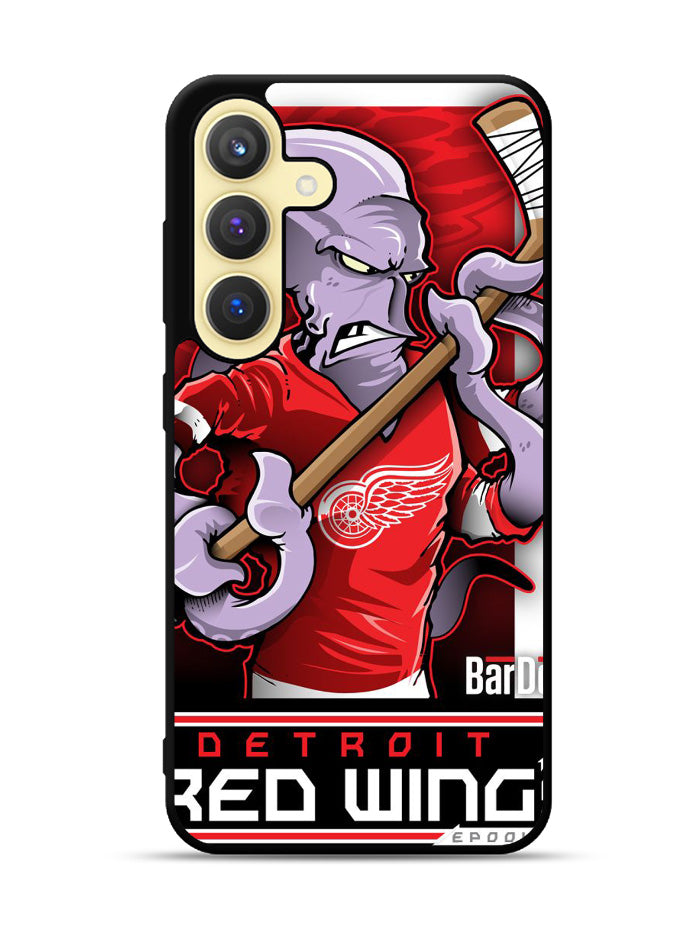 NHL Cartoon Mascout Detroit Red Wings Samsung Galaxy S25 Plus 5G , Samsung Galaxy S25+ 5G Case