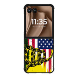 American Gadsden Flag Worn Motorola Moto RAZR Plus 2025 Case