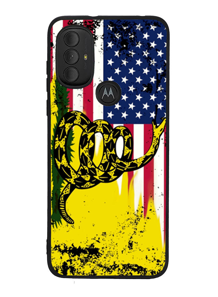 American Gadsden Flag Worn Motorola Moto G Pure 2021 , Moto G Power 2022 Case
