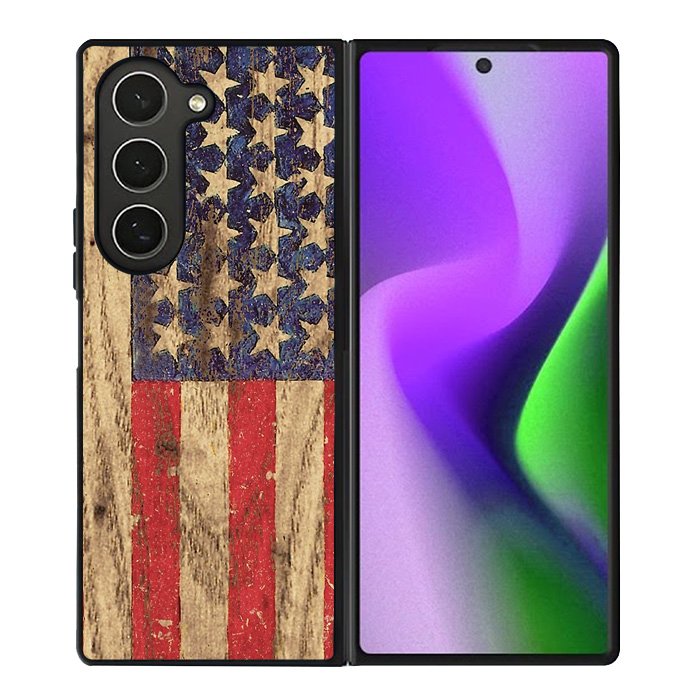 Vintage Patriotic American Flag Samsung Galaxy Z Fold 6 Case
