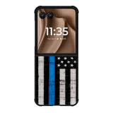 Police Blue Line Flag Motorola Moto RAZR Plus 2025 Case