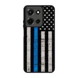 Police Blue Line Flag Motorola Moto G 5G 2025 Case DC3832