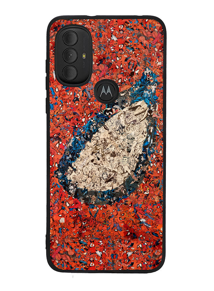 Spiderman Eye Collage Marvel Avengers Motorola Moto G Pure 2021 , Moto G Power 2022 Case