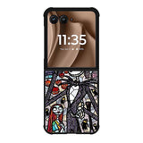 Nightmare Before Christmas Art Glass Motorola Moto RAZR Plus 2025 Case