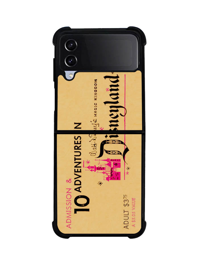 Vintage Disneyland Ticket Samsung Galaxy Z Flip 4 5G 2022 Case