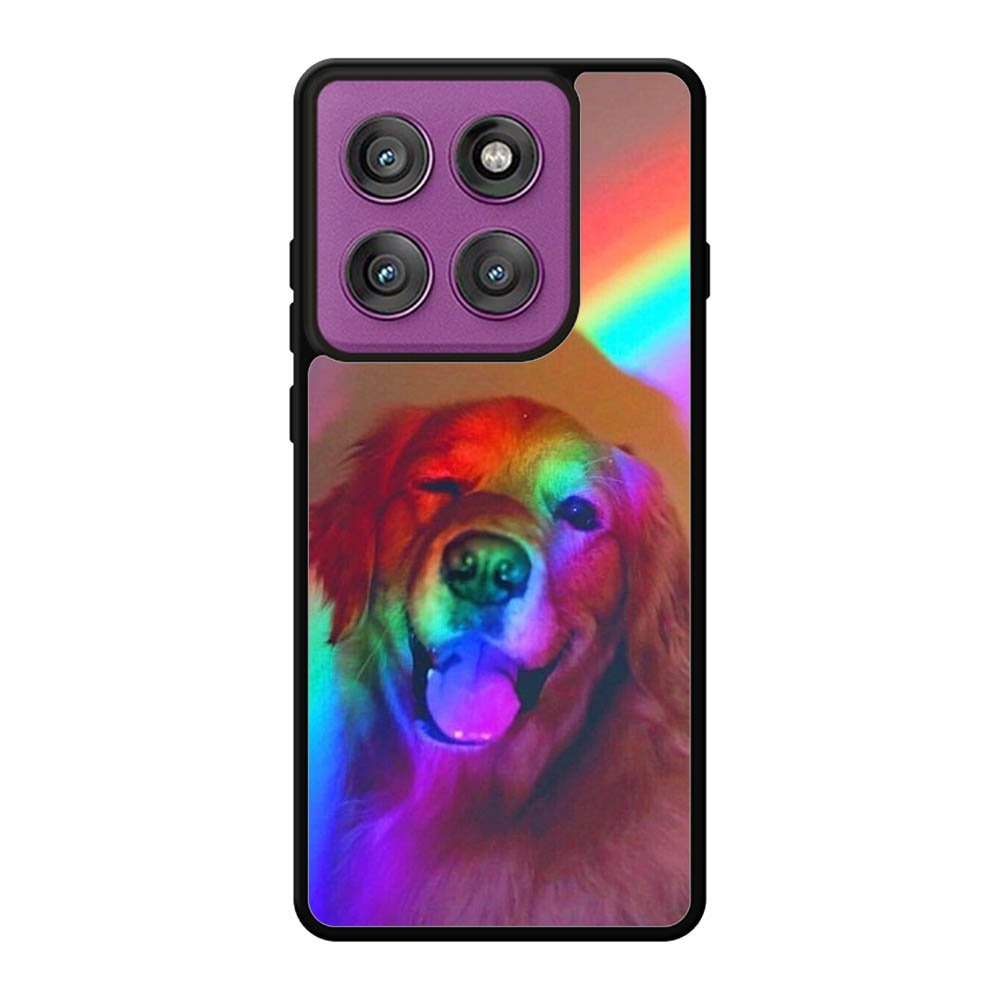 Dog Rainbow Light Motorola Moto Edge 60 Pro Case
