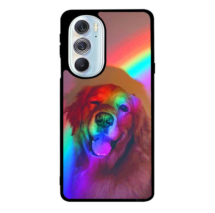 Dog Rainbow Light Motorola Moto Edge 2022 Case